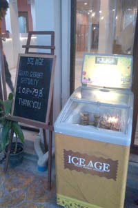 Small sale of ice cream