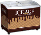 Ice cream showcase freezer
