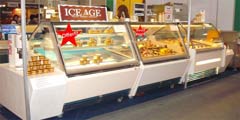 Used ice cream display