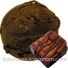 Ice cream and brownie
