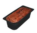 Chocolate gelato in a tray