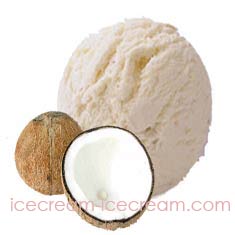 Coconut sherbet serving