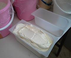 Ice cream in pan