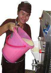 Preparing ice cream