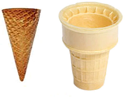 Sugar cone, soft serve cone